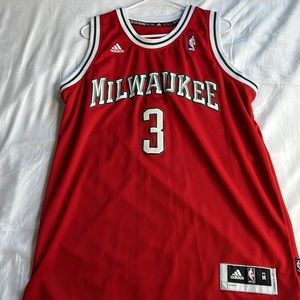 Adidas Medium Red Milwaukee Jennings Basketball Jersey